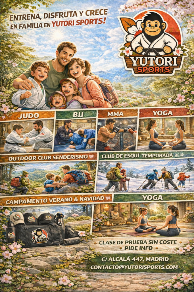 Entrena, disfruta y crece en familia en Yutori Sports — Judo, BJJ, MMA, Yoga, Senderismo, Esquí y Campamentos